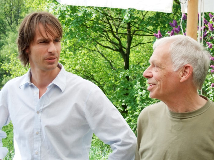 Schäfer und Precht beim Interview
